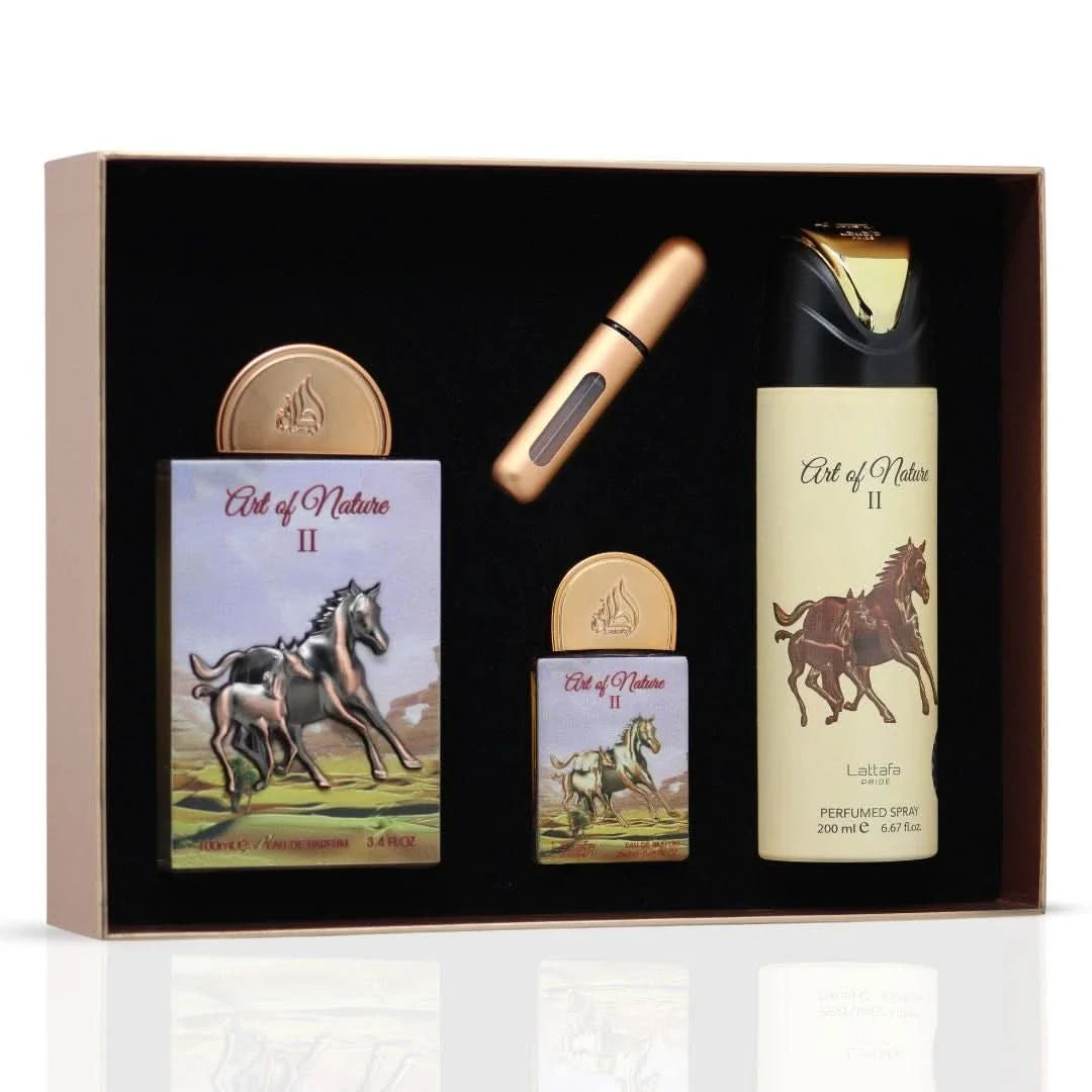 Art Of Nature II Gift Set By Lattafa Eau De Parfum 100ml + 20ml + 200ml Deo