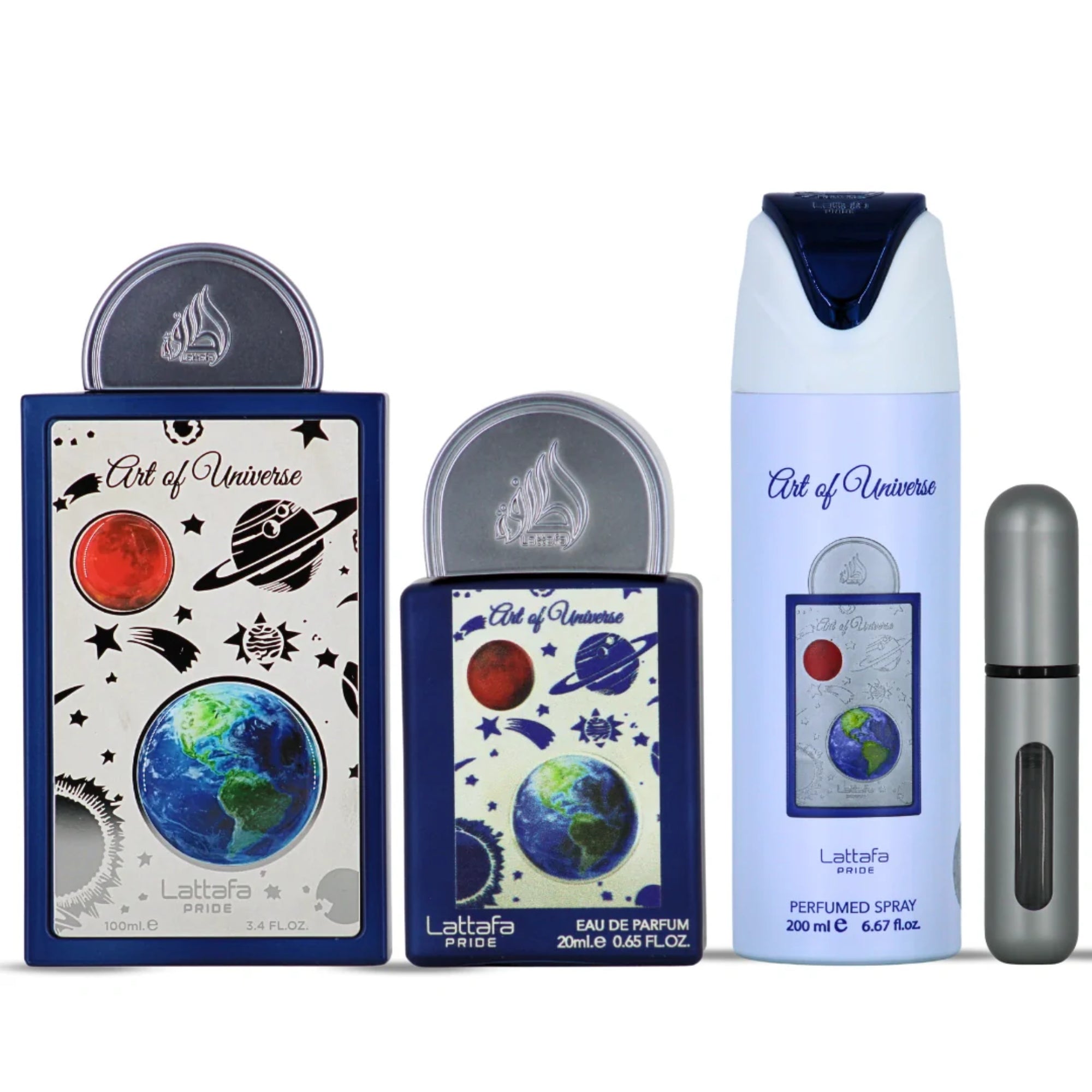 Art Of Universe Gift Set By Lattafa Eau De Parfum 100ml + 20ml + 200ml Deo