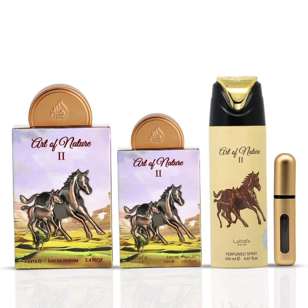 Art Of Nature II Gift Set By Lattafa Eau De Parfum 100ml + 20ml + 200ml Deo