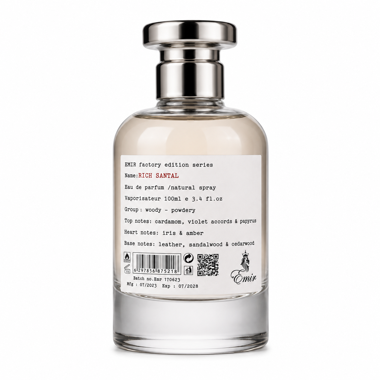 Rich Santal Emir By Paris Corner Eau De Parfum 100ml