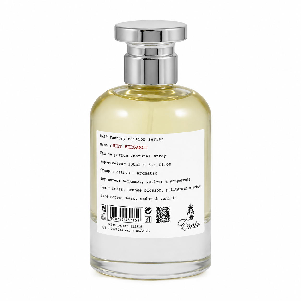 Just Bergamot Emir By Paris Corner Eau De Parfum 100ml