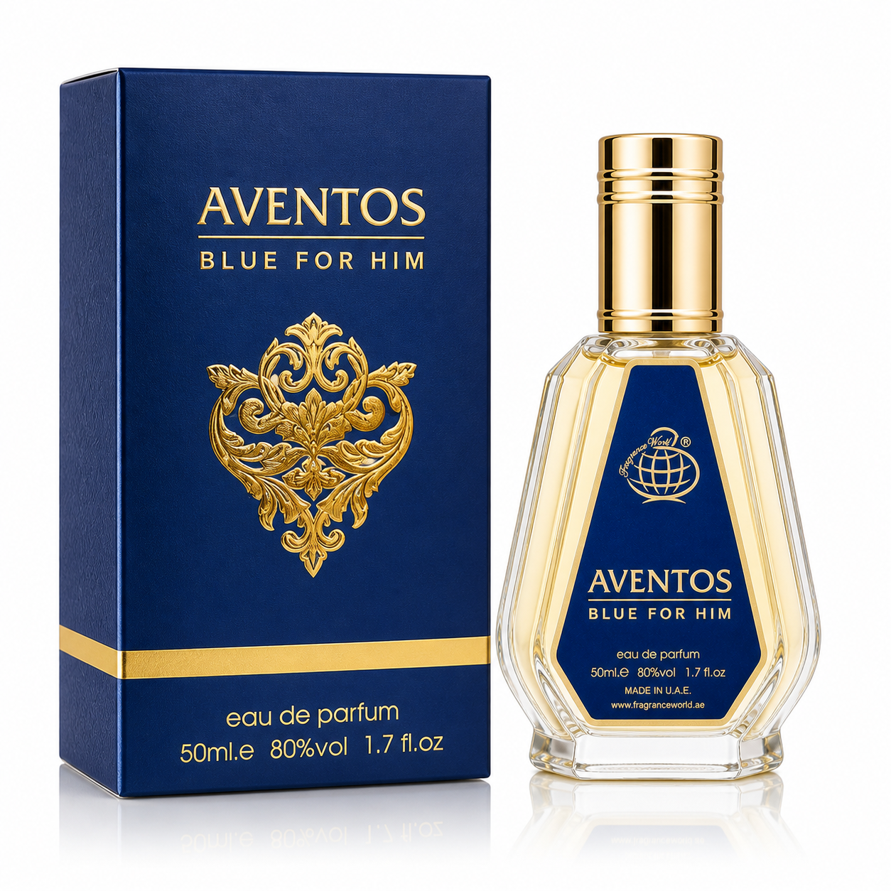 Aventos Blue For Him By Fragrance World Eau De Parfum 50ml