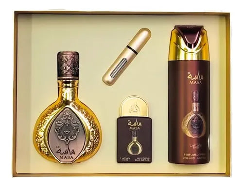 Masa Gift Set By Lattafa Eau De Parfum 100ml + 20ml + 200ml Deo