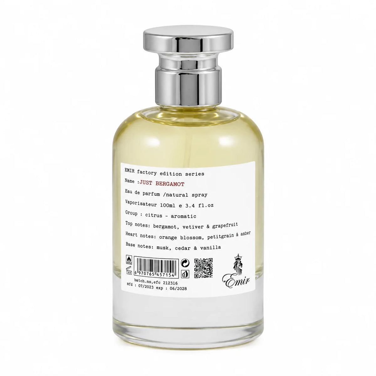 Just Bergamot Emir By Paris Corner Eau De Parfum 100ml