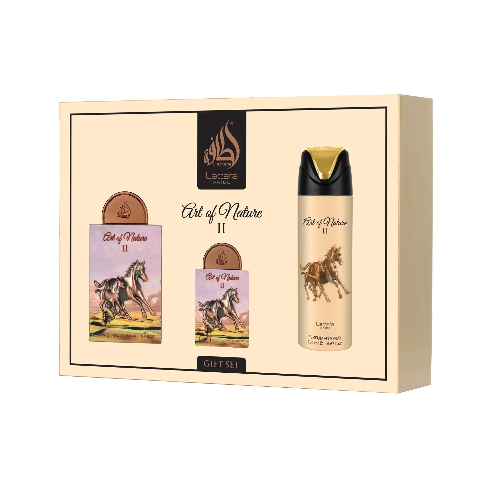 Art Of Nature II Gift Set By Lattafa Eau De Parfum 100ml + 20ml + 200ml Deo