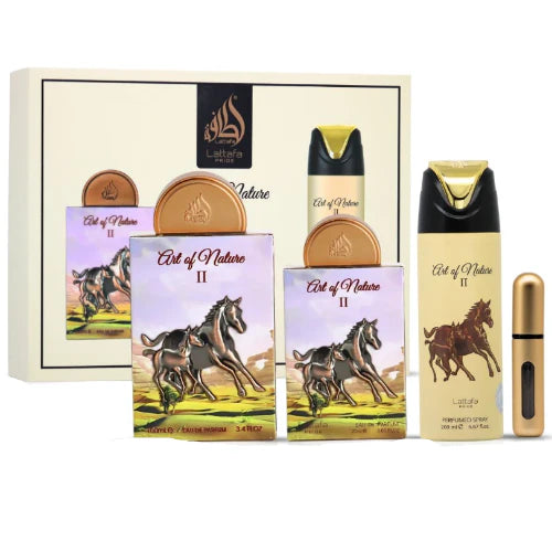 Art Of Nature II Gift Set By Lattafa Eau De Parfum 100ml + 20ml + 200ml Deo